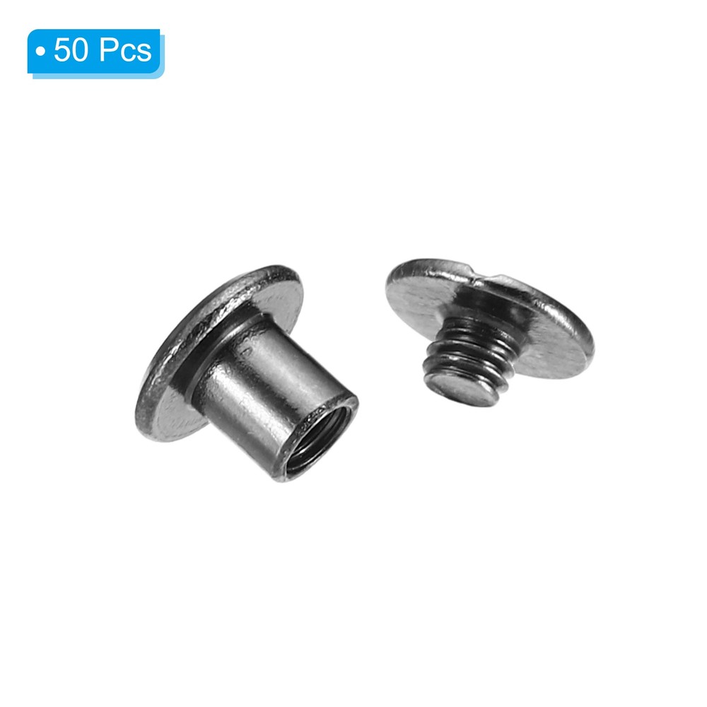 50 Sets Screws M5x4mm Nickel Plated Phillips Binding Post Screw Black