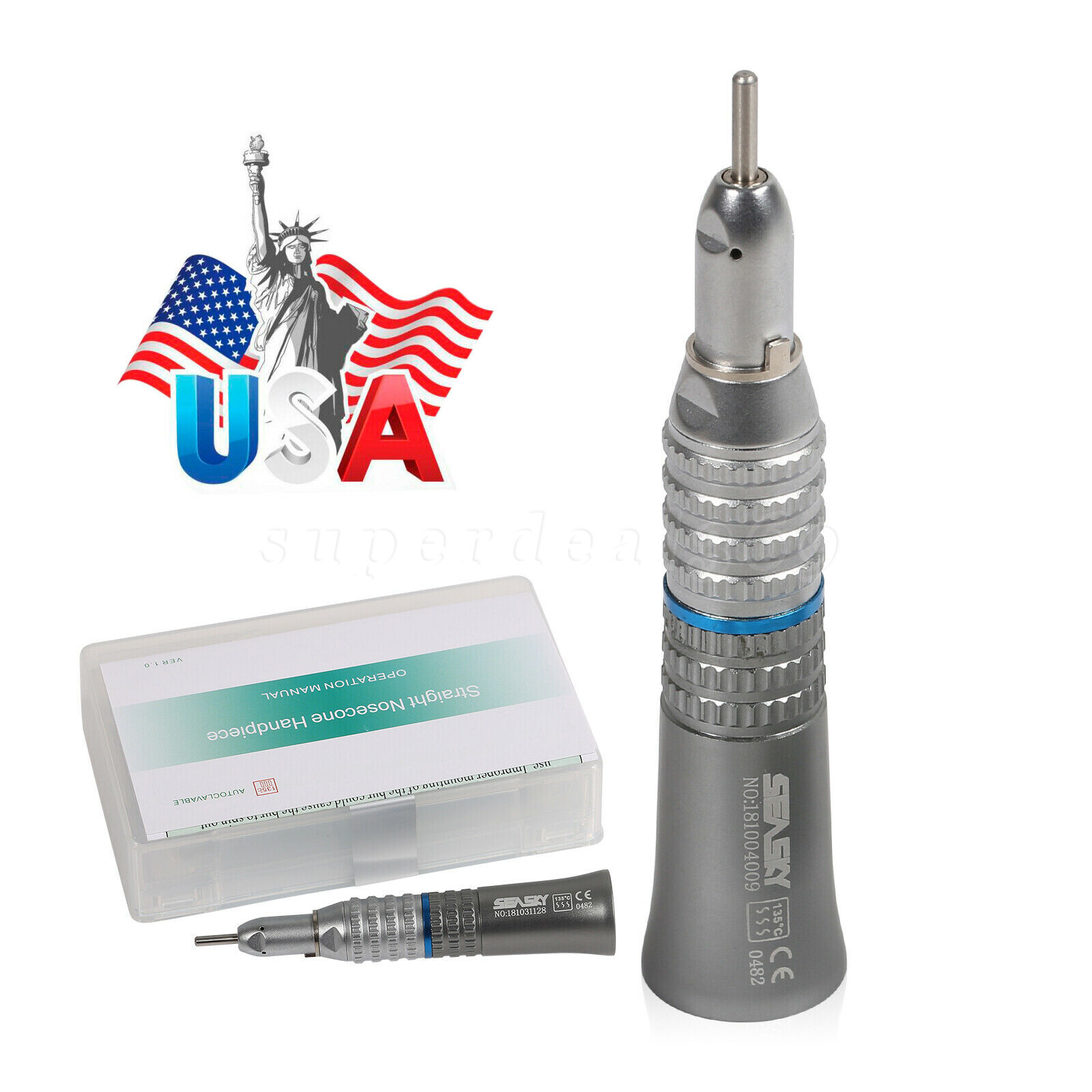 NSK Style Dental Slow Low Speed Handpiece Straight Contra Angle Air Motor 2/4 YP