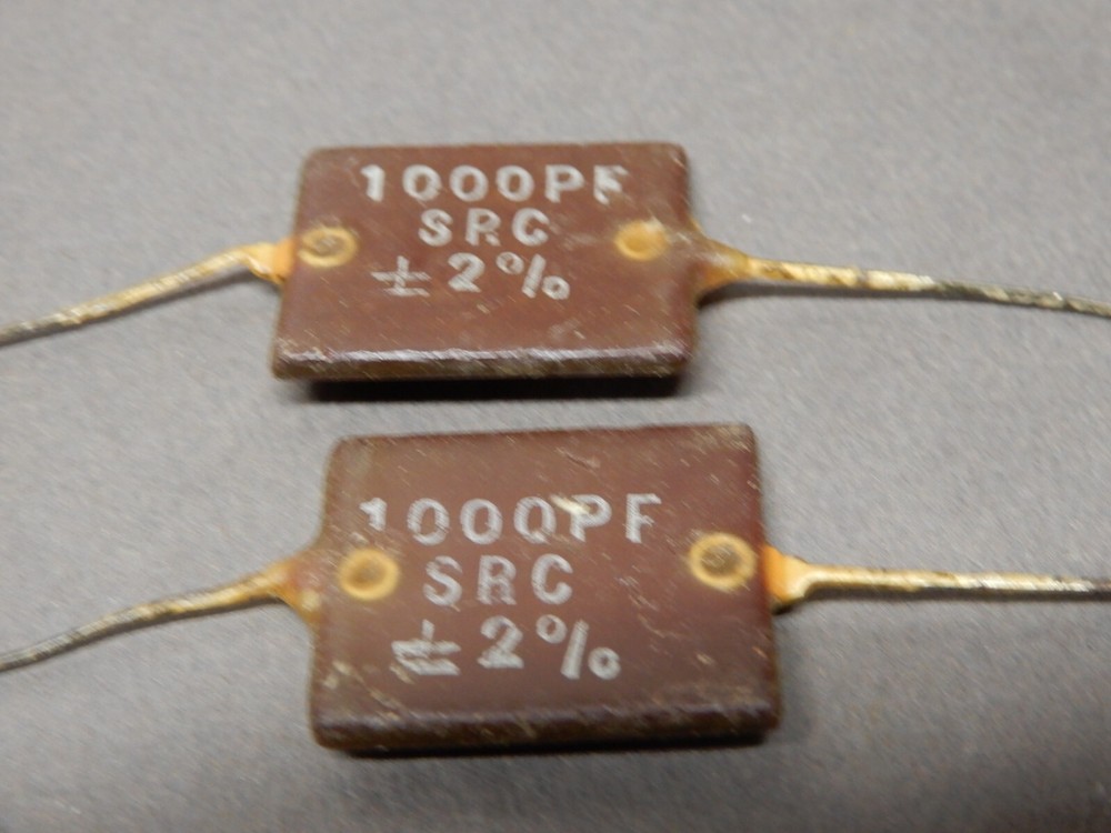 SPC Precision Capacitors .001uf 1000pf +/-2% Quantity 2 NOS