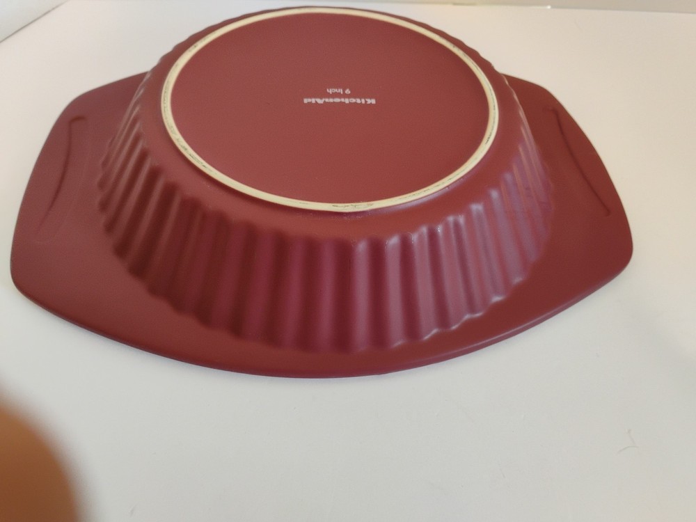 KitchenAid Red Cranberry 9" Stoneware Serving Dish Bakeware Casserole Baking