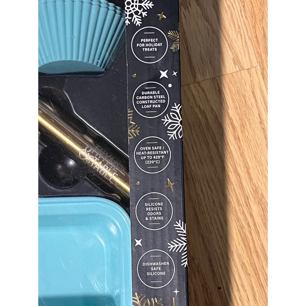 Thyme & Table Festive Collection 11-Piece Mini Baking Set Teal Blue Bamboo New