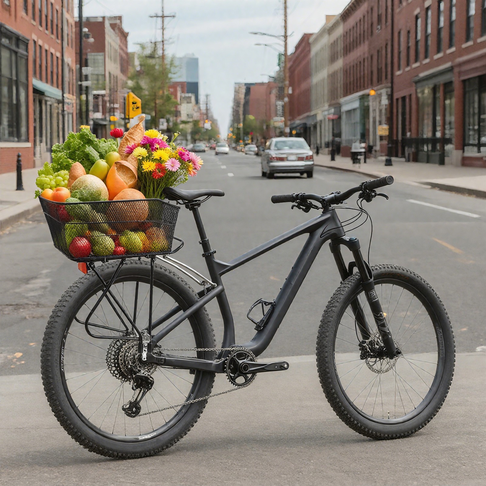 Bicycle Rear Cargo Rack Carrier Bracket Luggage Pannier Cycle Seat w/Rear Basket