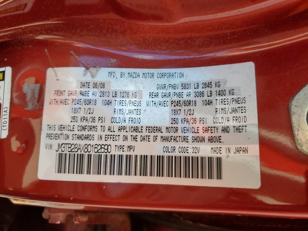 2003-2013 MAZDA 6 Ignition Switch Column Mounted Conventional Ignition OEM