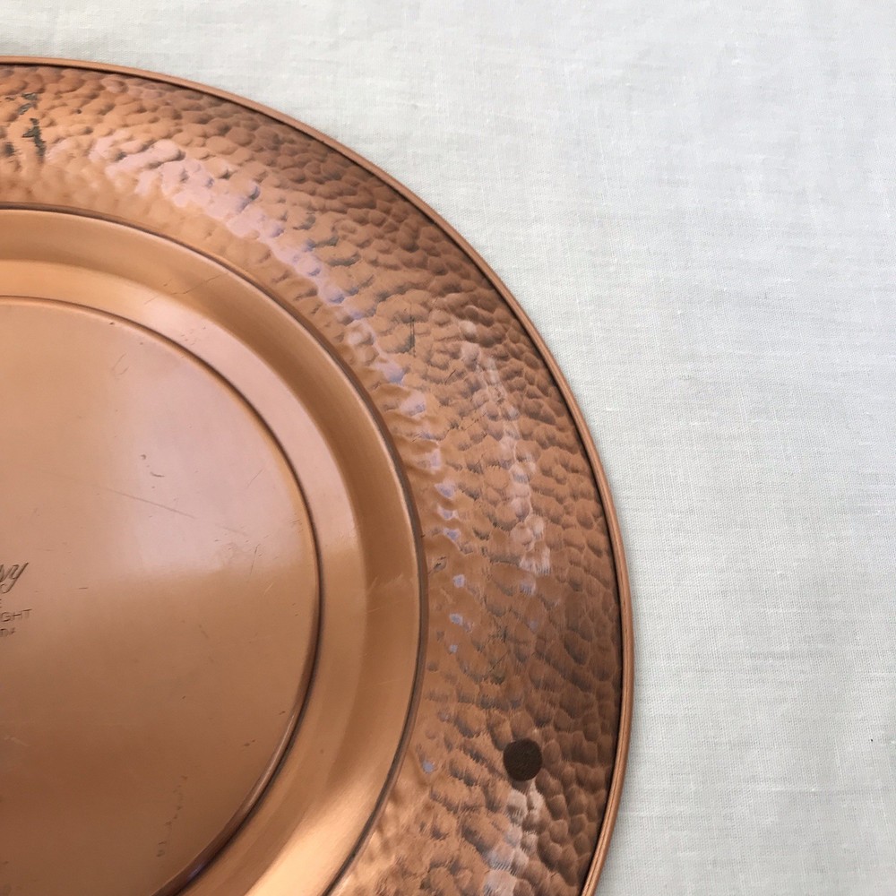 Vintage Solid Copper Plate Canada Leaf By Fantasy CopperWare Solid Decorative