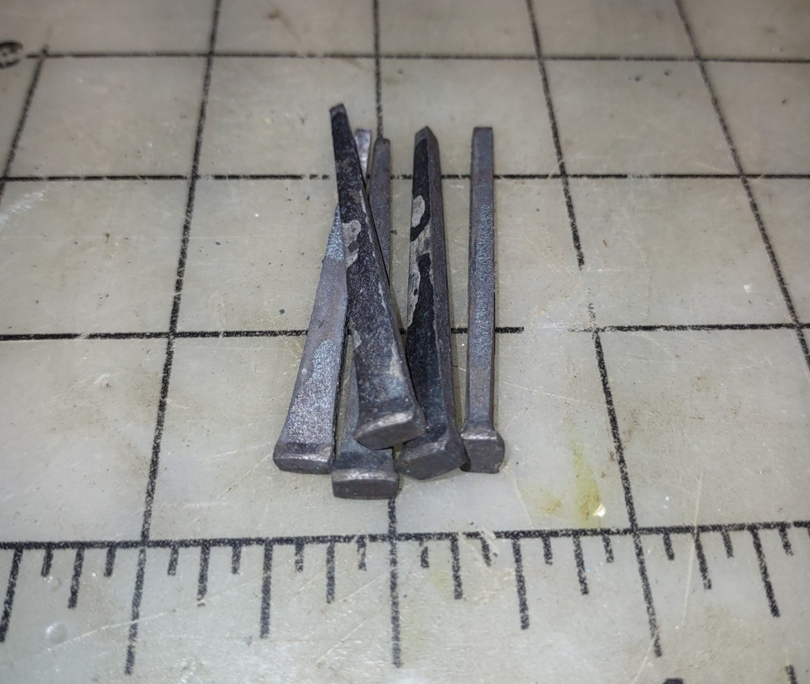 Lot of 30 pcs. Square Cut 2" Nails Vintage Old Unused