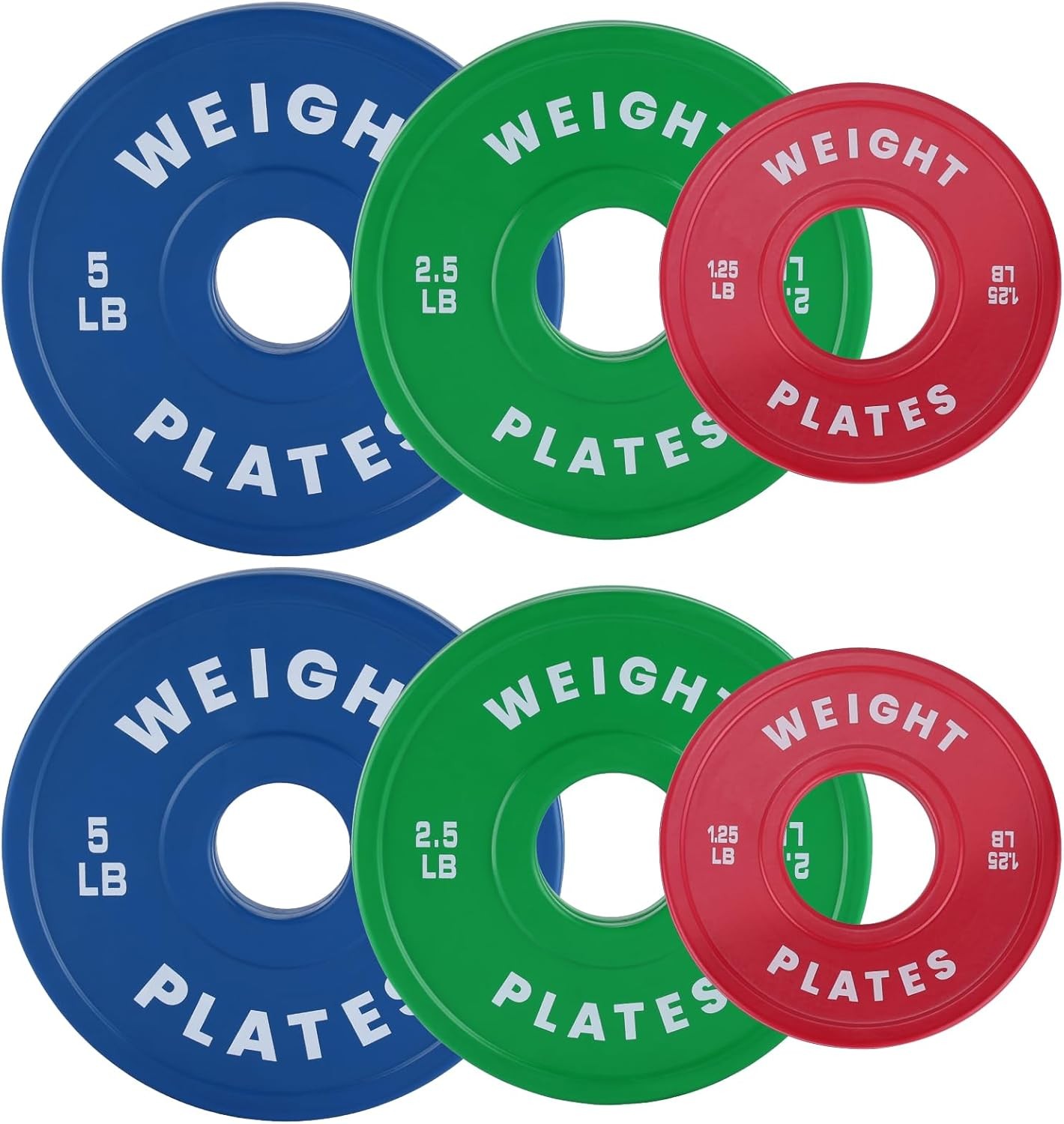 1 Set Change Plates Fractional Bumper Plate for Gym Home Weight Lifting Training