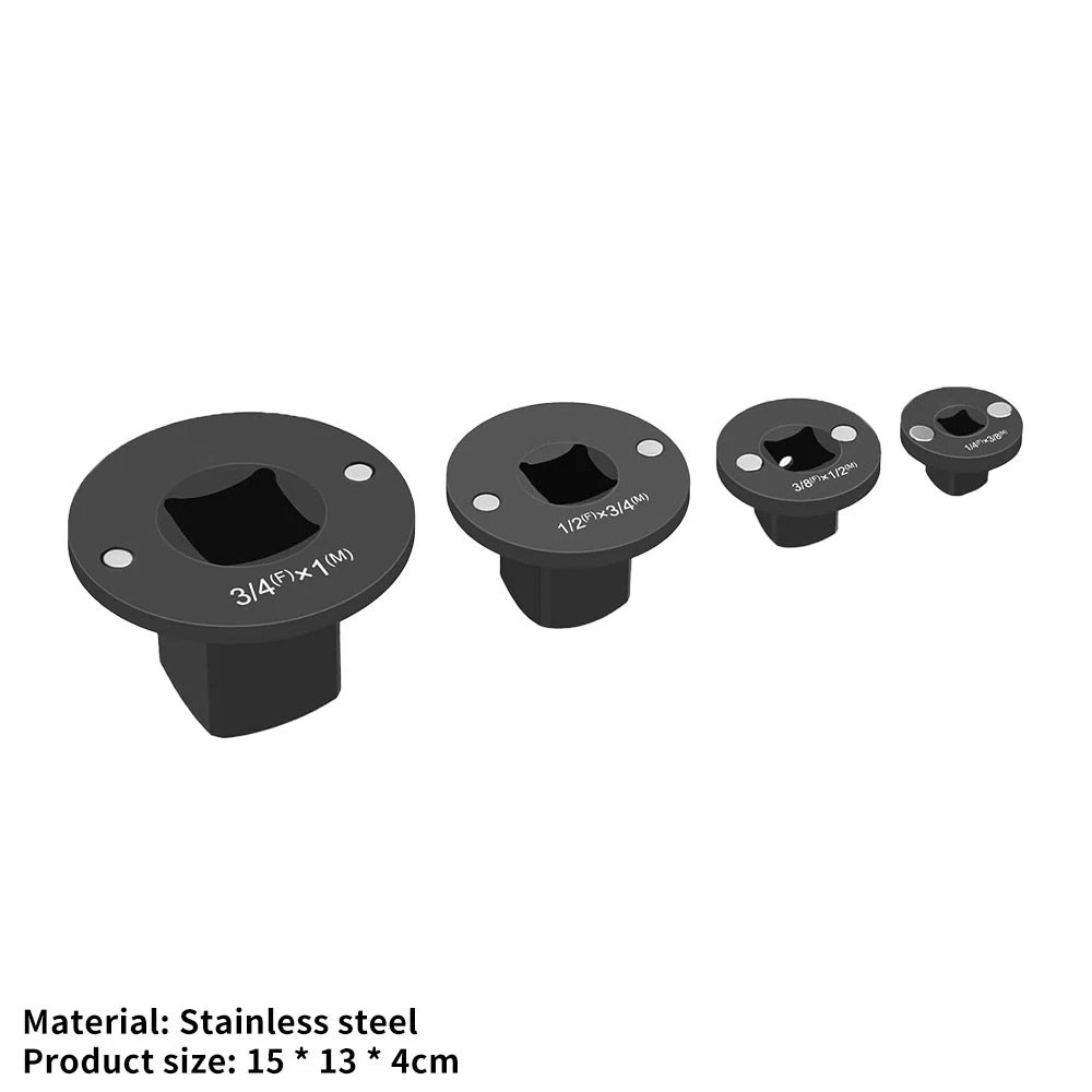 4-Pack Low Profile Impact Socket Adapter Set, Drive Reducing Ratchet Adapter Set