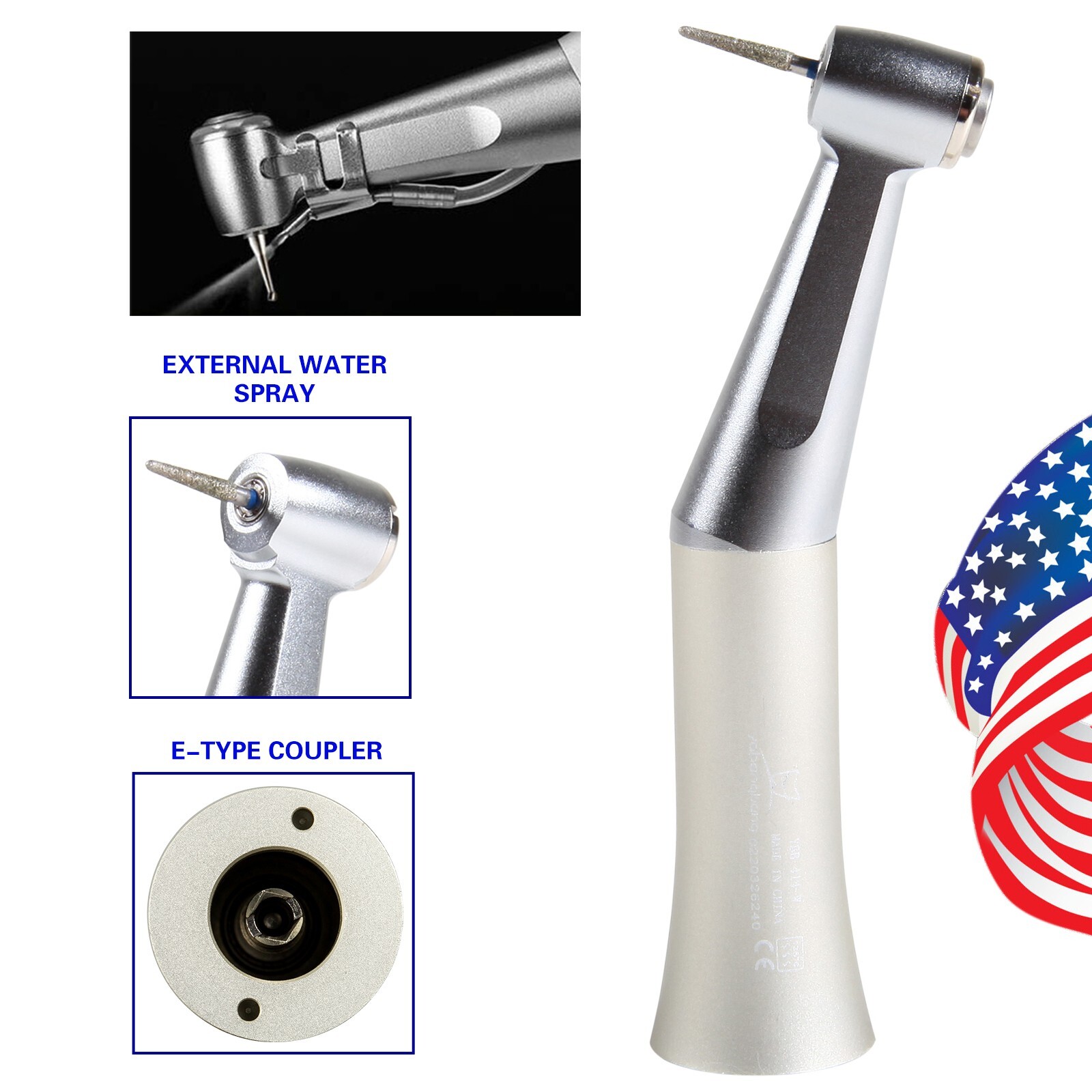 NSK Style Dental 1:1 Slow Low Speed Handpiece Push Button Contra Angle FAG