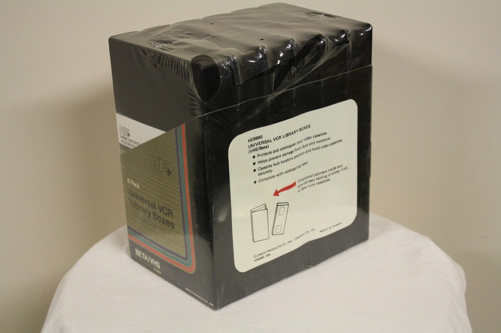 Universal VCR Library Boxes 6 Pack BETA/VHS HE+