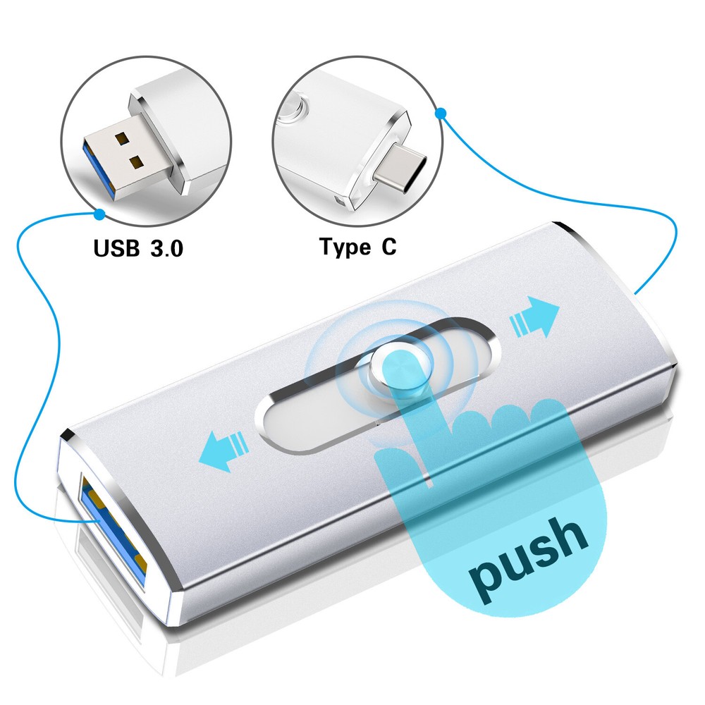 32/64GB OTG Type C USB 3.0 Flash Drive Memory Stick U Disk Storage For Phone PC