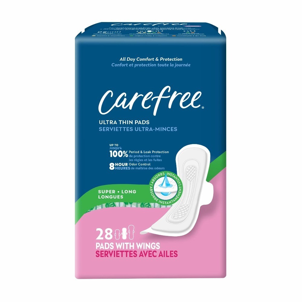 Ultra Thin Pads with Wings, Super, Long, 28 Count