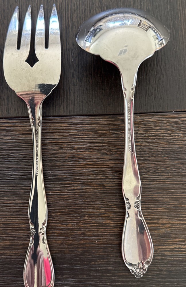 Oneida Chatelaine Stainless Steele Serving Utensils Set Of 8