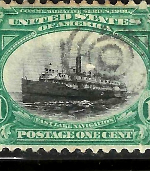 Sc #294 Nice Color Shift Error Low Ship 1 Cent PAN AM 1903 US 55A65