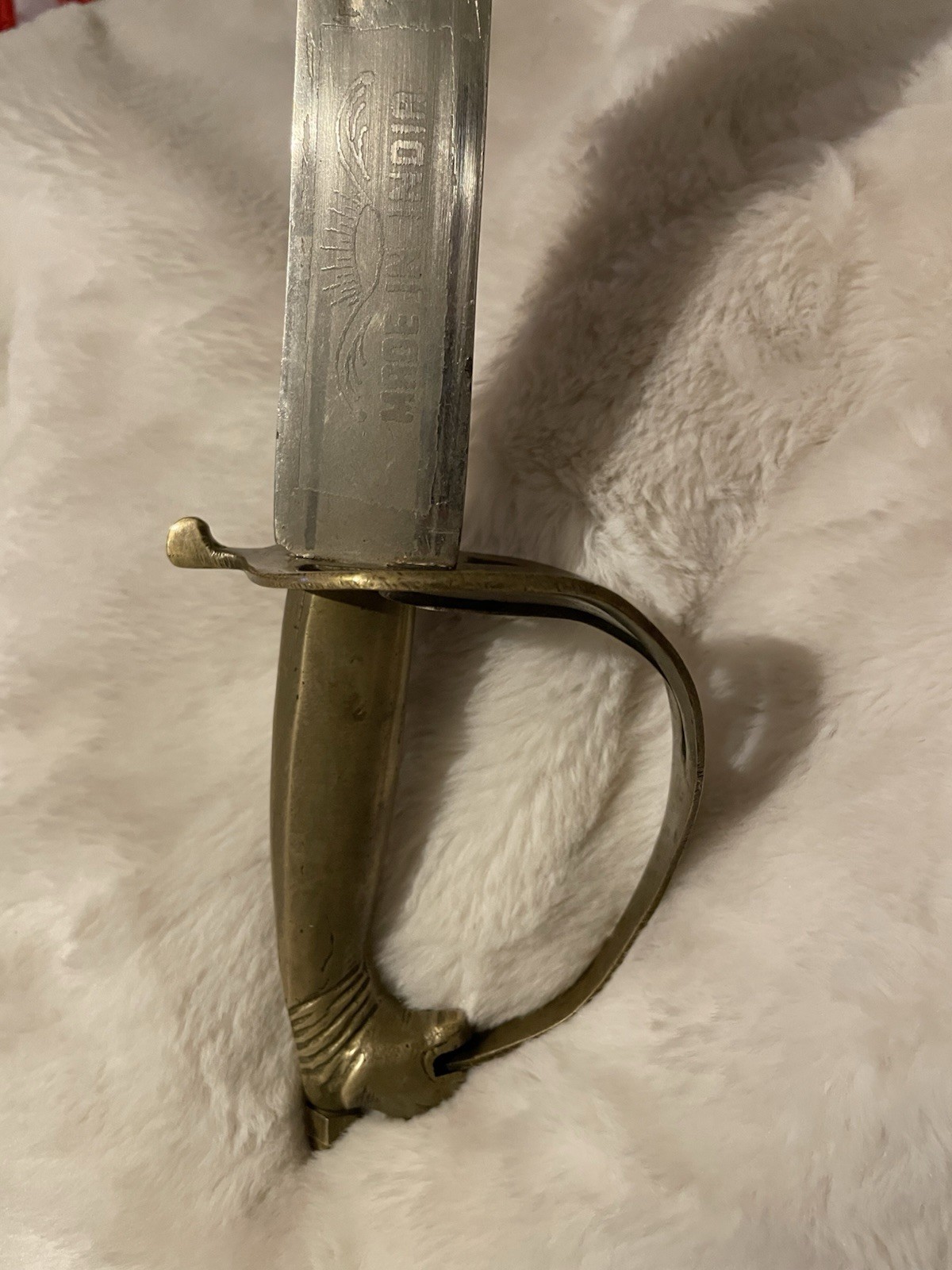 VIntage Shamshir India Dress Sword with Brass Scabbard 22”