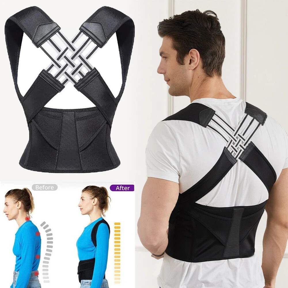Adjustable Posture Corrector Shoulder Brace Belt Low Back Support for Women Men