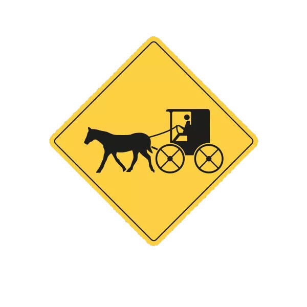 Warning Carriage Crossing Sticker Decal