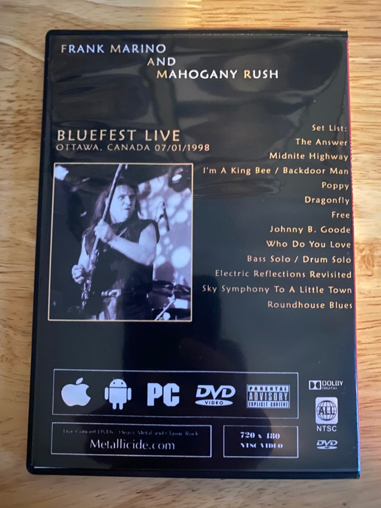 Frank Marino & Mohagany Rush - Bluefest Live 1998 DVD
