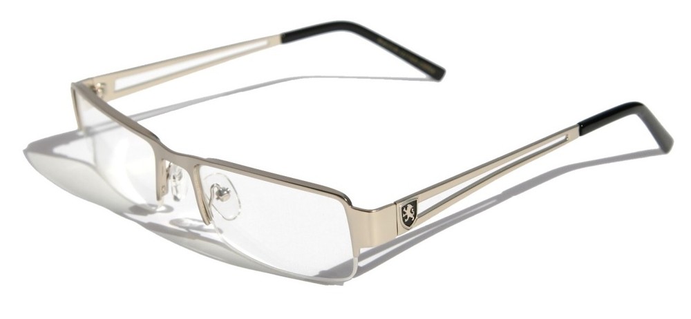 Men Khan Rectangular Half Rimless Metal Reader Reading Glasses Sophisticate look