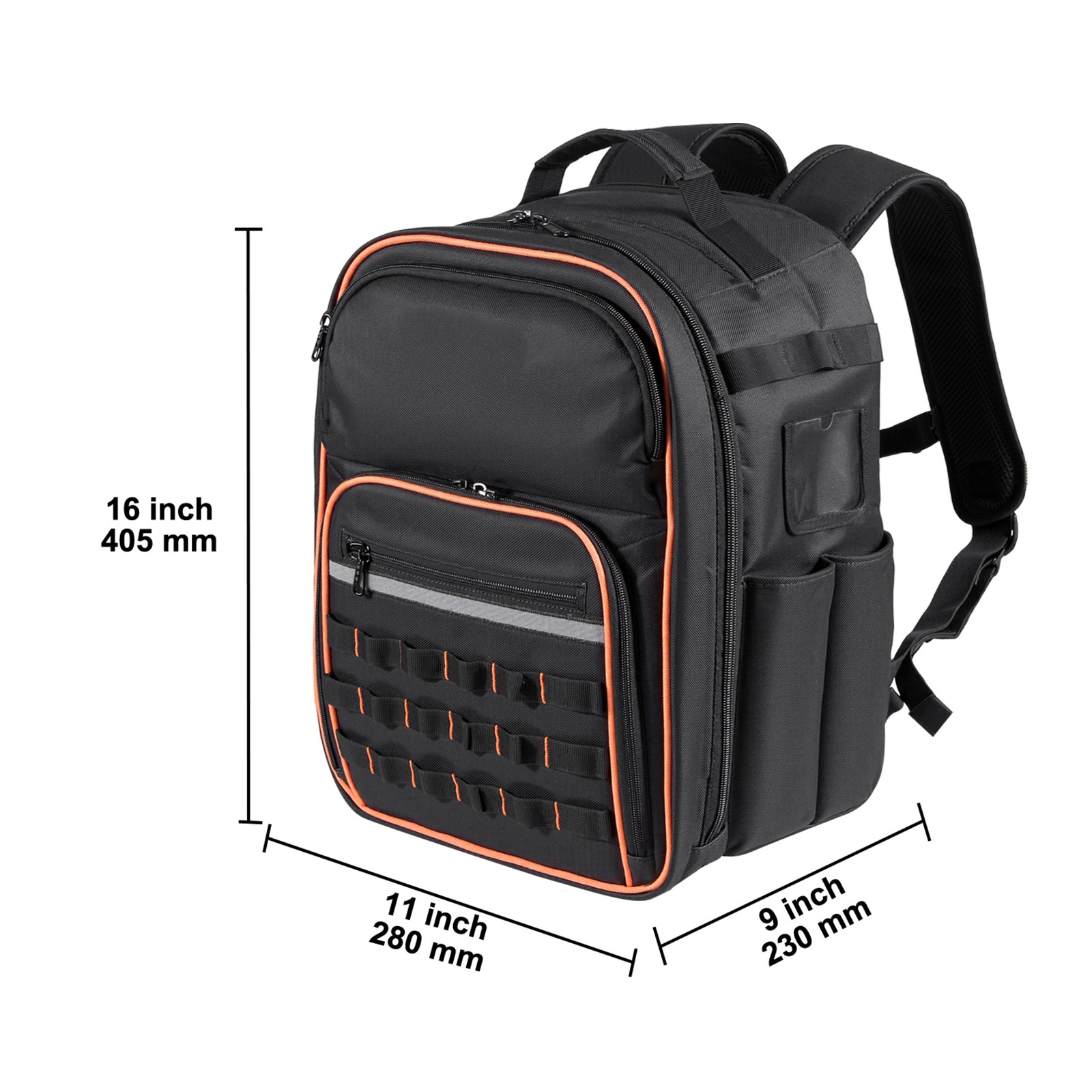 Tool Backpack 49 Pockets Tear-resistant Jobsite Backpack for Electrician