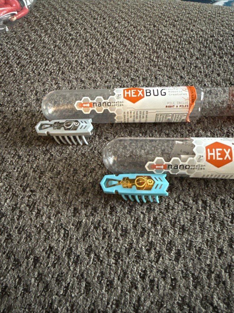 2 Hex Bugs Nano Gray & Blue EUC Works!!!