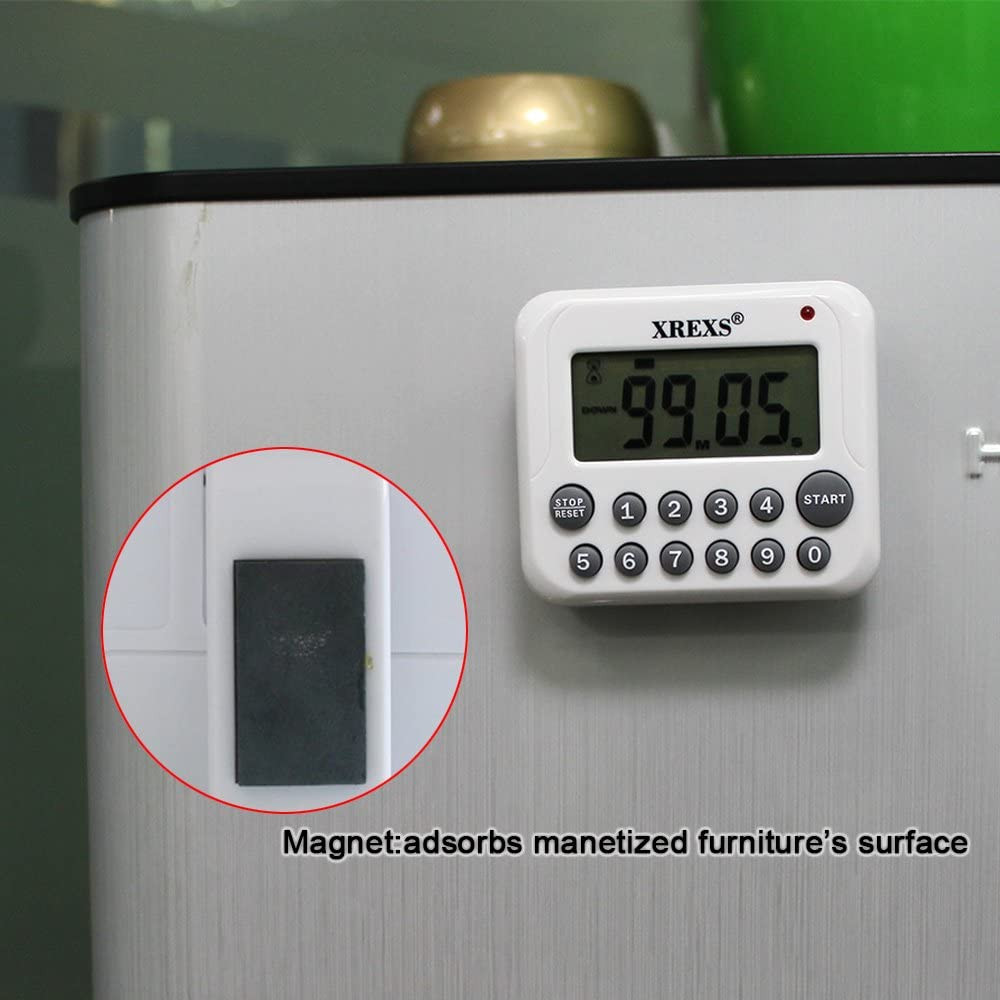 XREXS Digital Kitchen Timer Magnetic Countdown up Cooking Timer Clock with Magne