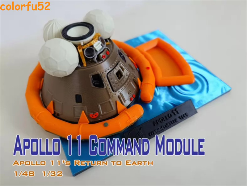 1:48 Apollo Command Module Spacecraft 3D Printed Finished Model Display Toy Gift