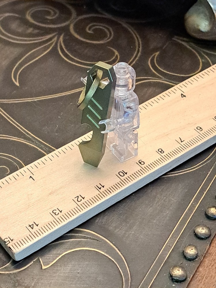 Mini EDC Anodized Gold Titanium Keychain Bottle Opener
