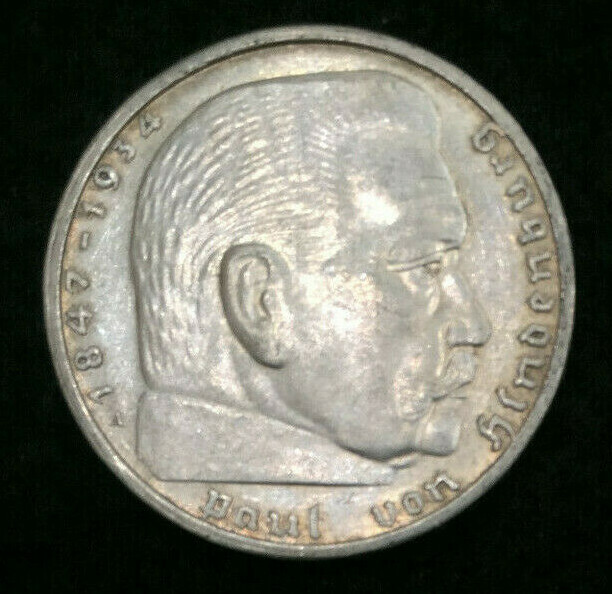 Rare WWII German 2 Reichsmark SILVER Coin CERTIFIED, Mini Album,Holder, COA Incl