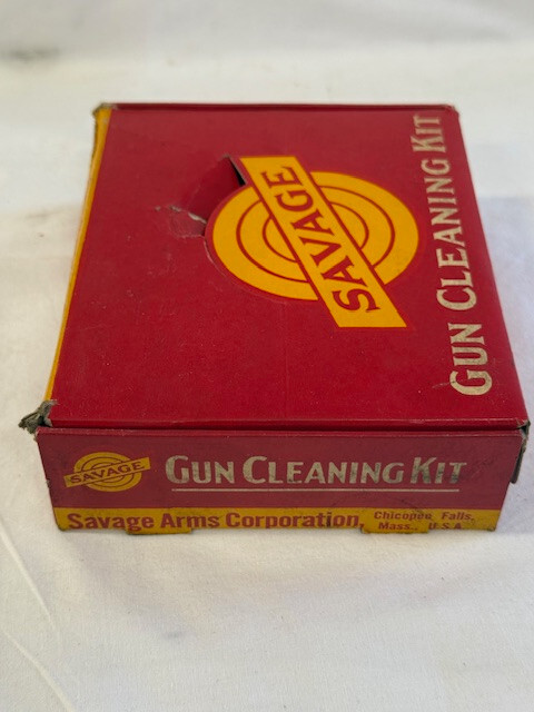 Savage Arms Vintage Gun Cleaning Kit Oil Tin Grease Solvent 3pk
