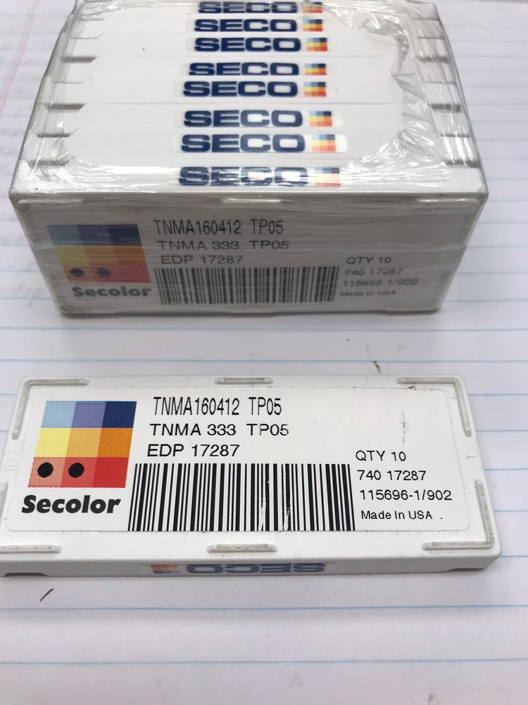 10 Pcs. TNMA333 TP05 SECO INSERT. (loc C19)