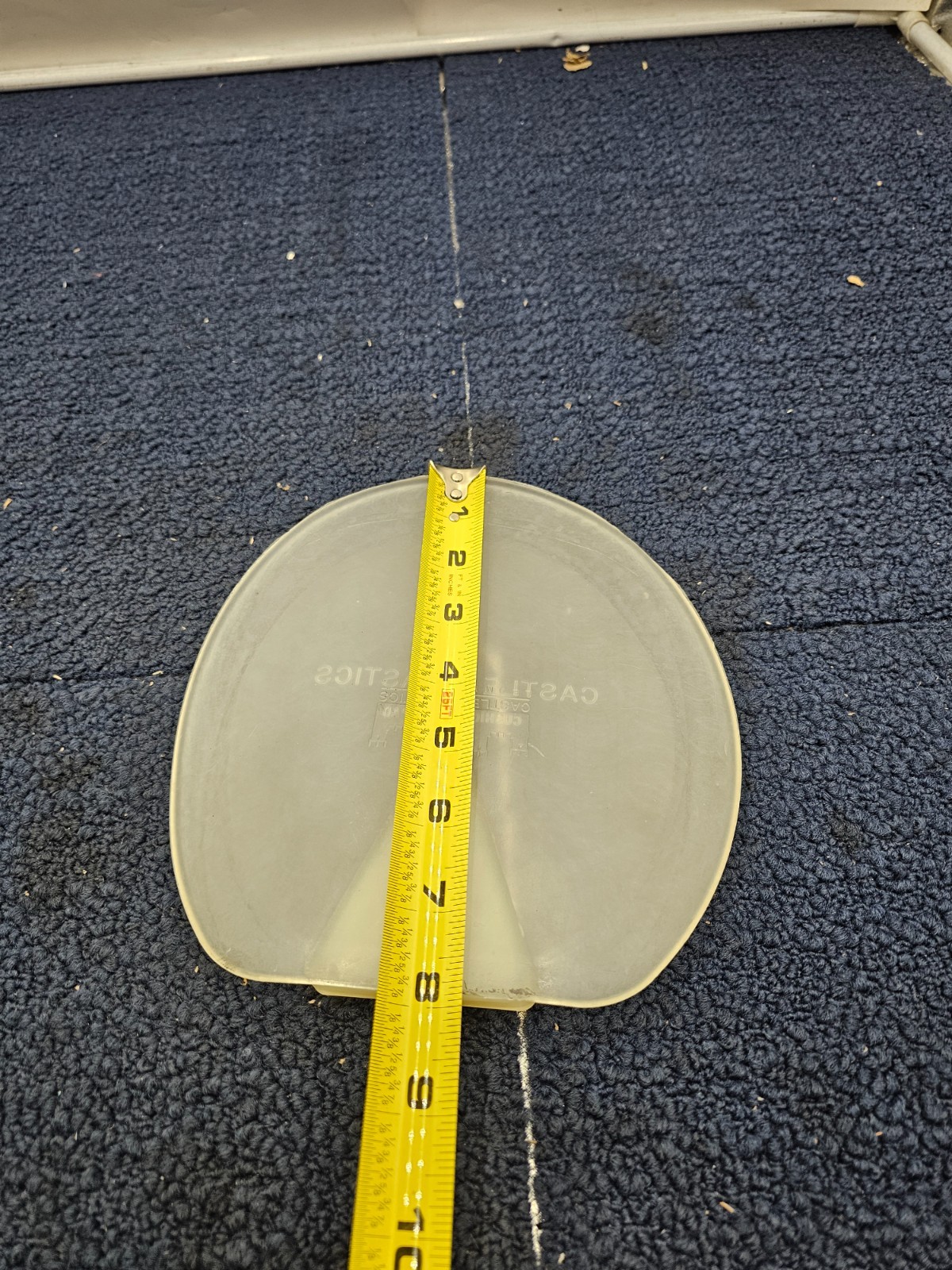 (QTY 2) Castle Plastics Clear Hard Rubber Horse Hoof Shoe Flat Pads