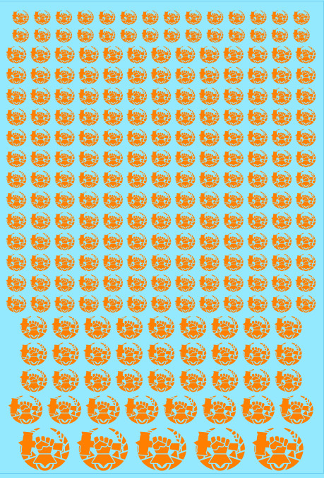 Orange Hammers Custom Transfer Sheet A6