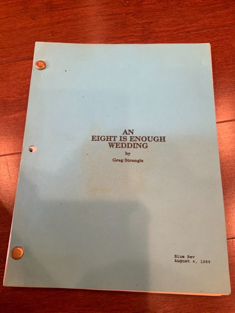 ADAM RICH - EIGHT IS ENOUGH - Original script, shoot schedule - Wedding 1989