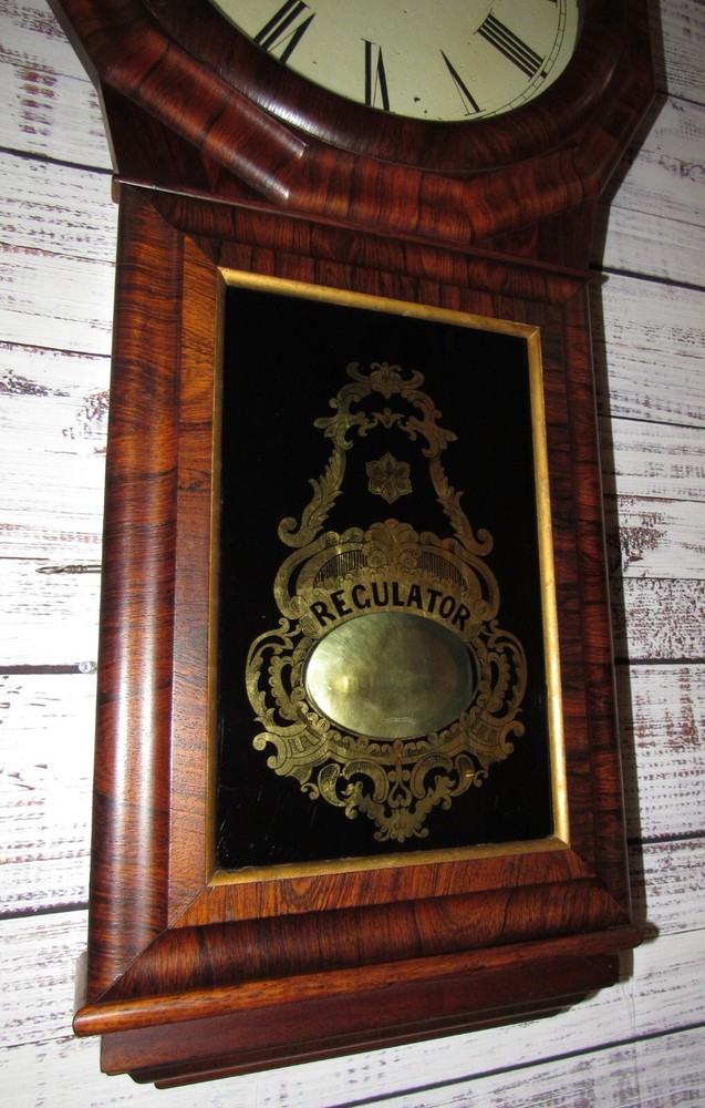 Antique Seth Thomas "Regulator No. 1 Extra" Weights Driven Regulator Wall Clock