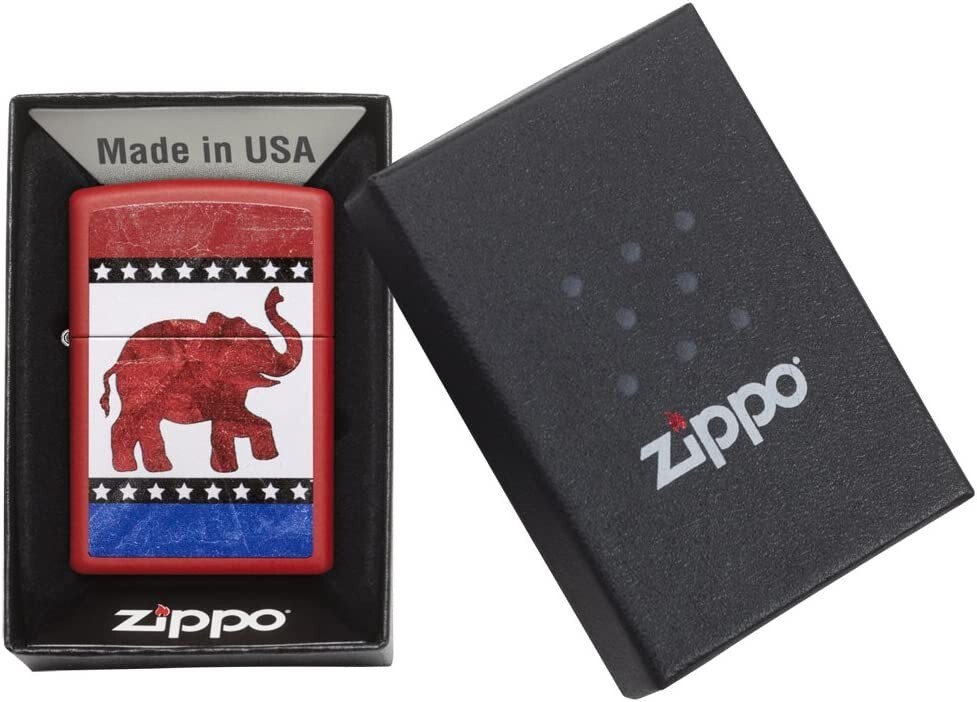 Zippo Republican Elephant Red Matte 29167