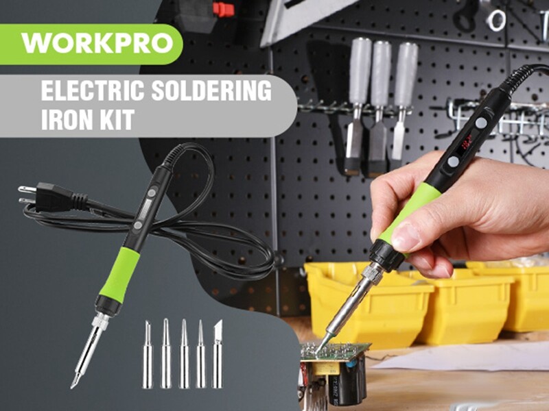 WORKPRO 90W Soldering Iron Kit Soldering Gun Adjustable Temperature Welding Tool