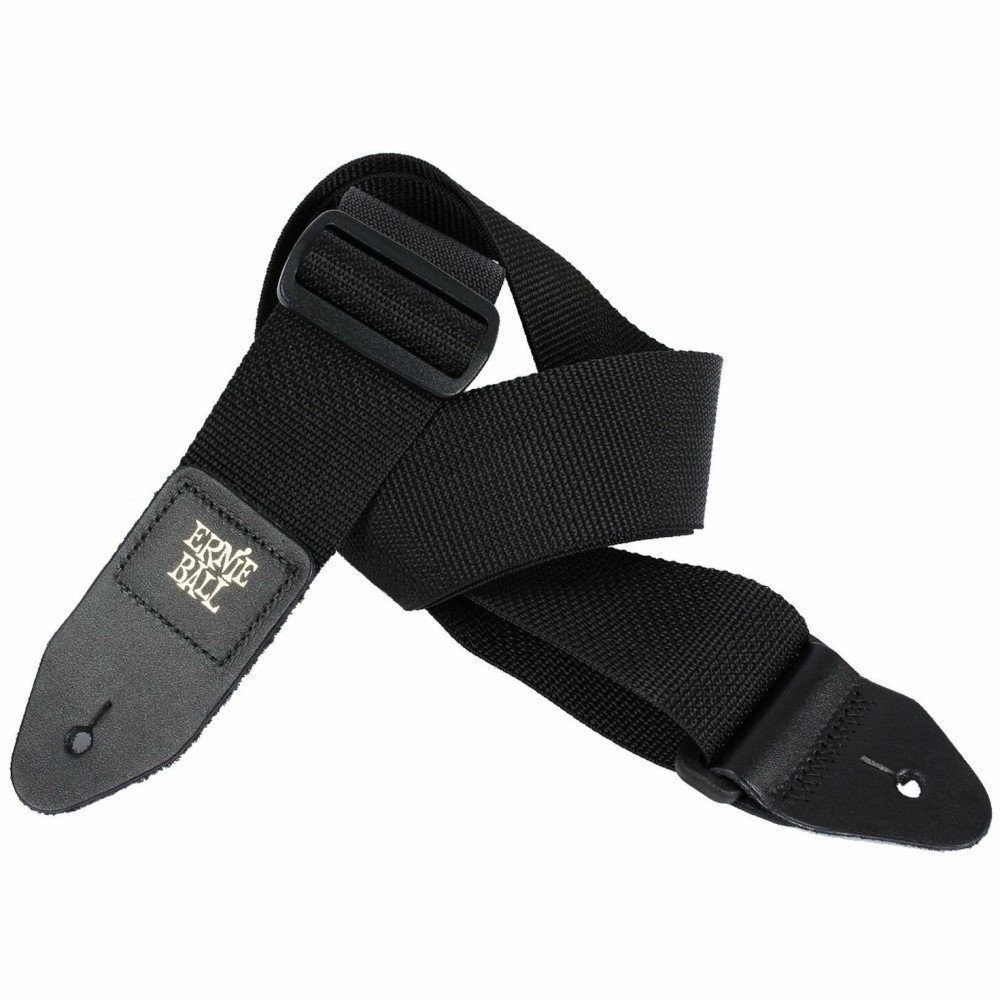 Ernie Ball Guitar Strap Polypro Black Nylon Wide Value 3 Pack Bundle