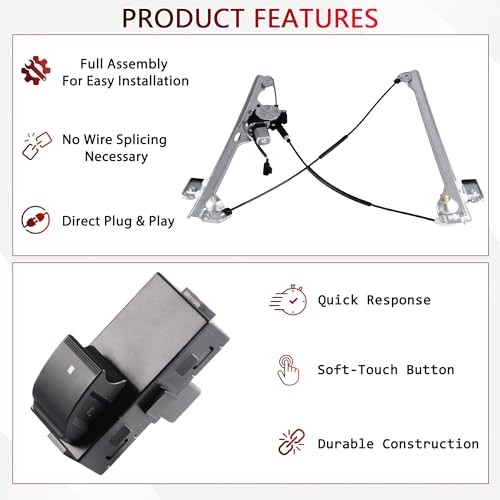 Front Right Passenger Side Power Window Regulator with Motor