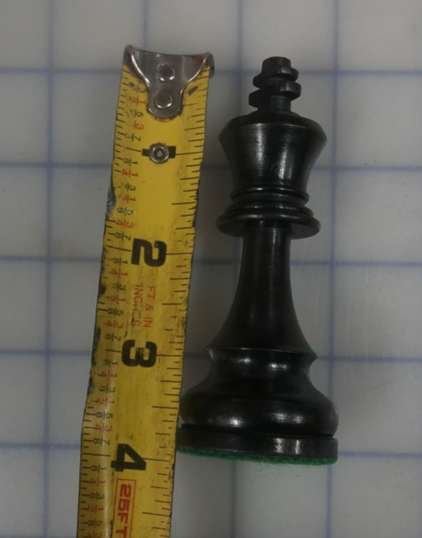 16 Black Wooden Chess Pieces Set | King 4 Inches
