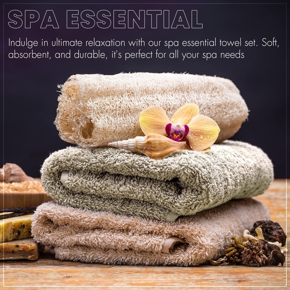 KAHAF Collection 6-Pack Bath Towels - Lightweight - Extra Absorbent - 100