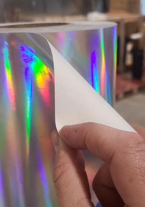 Printable Silver Rainbow Holographic Adhesive Vinyl For Decals/Stickers/Labels
