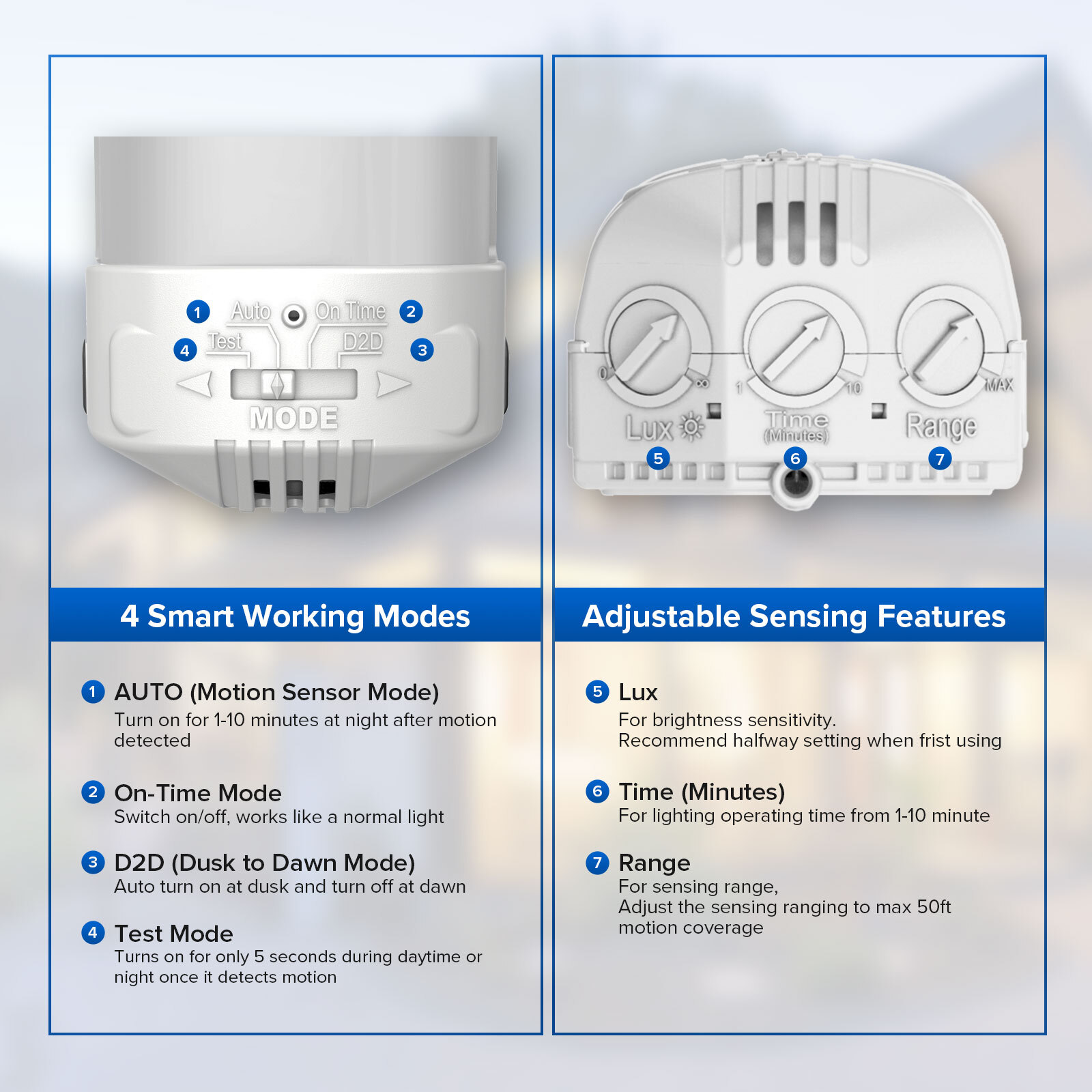 10000LM Outdoor Safety Motion Sensor LED Security Light Wall Mounted