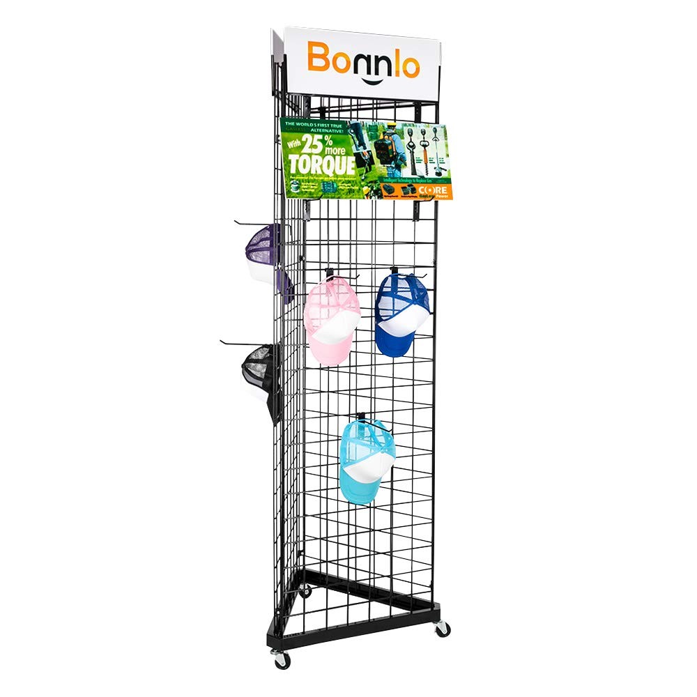 6'x 2'Triangle Grid Panel Tower with Base and Casters 5mm Wire 220 lbs Capacity