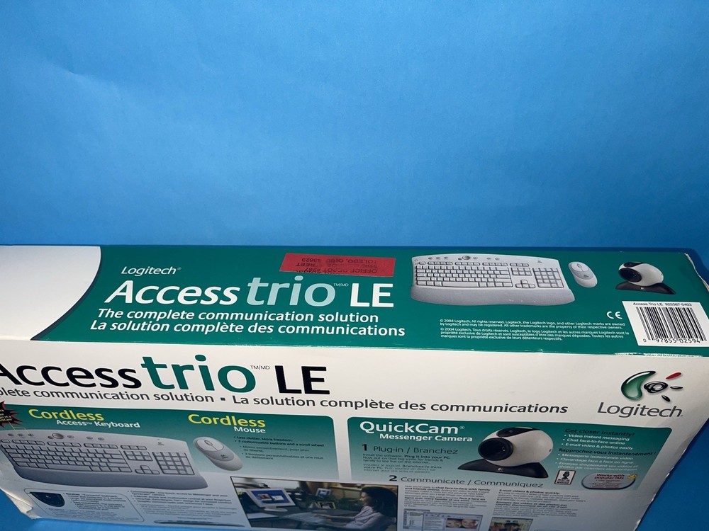Logitech Access Trio LE Keyboard Mouse Webcam Bundle NEW RARE