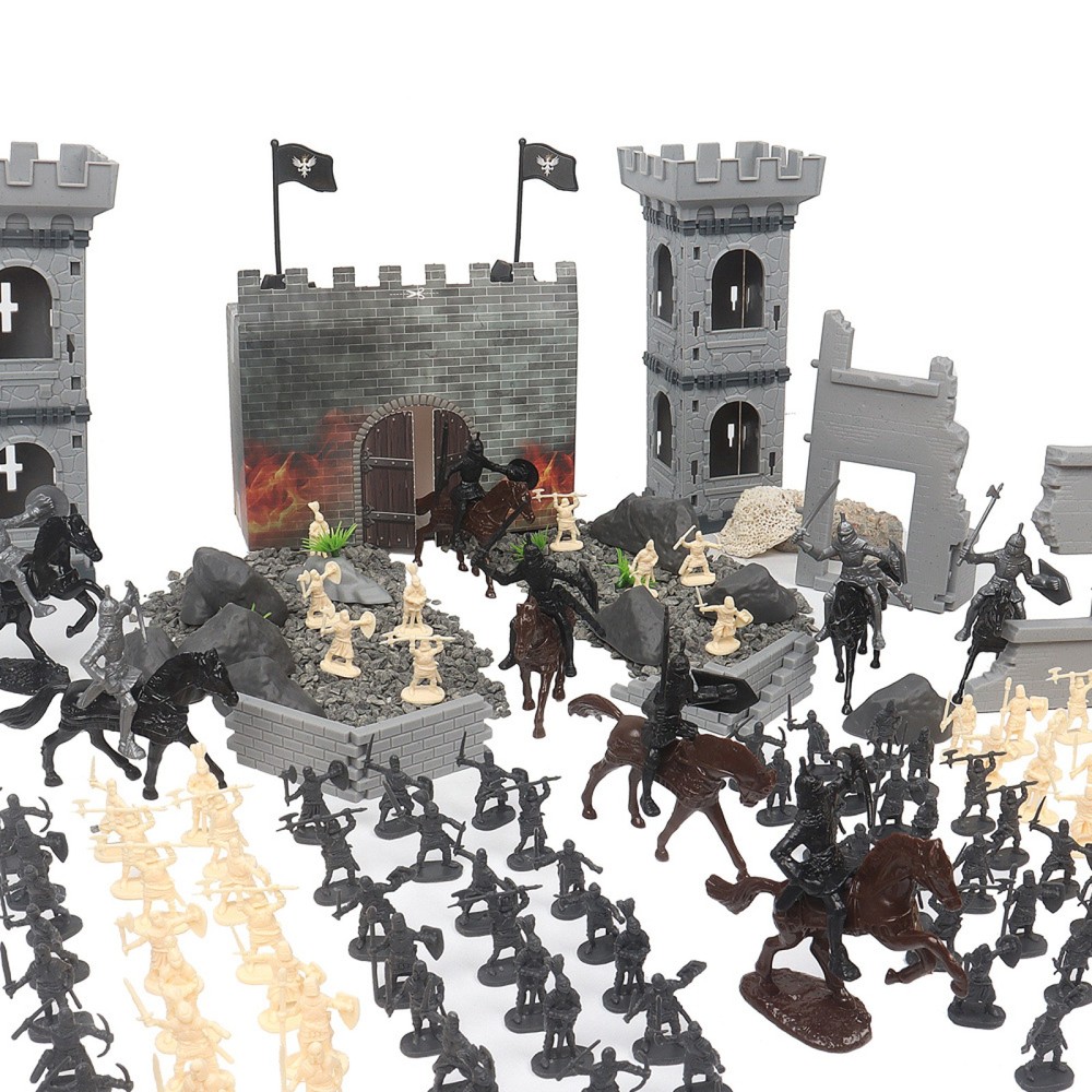 Simulation Soldier Static Model Castle Ruins Model For Decorative Display Toy