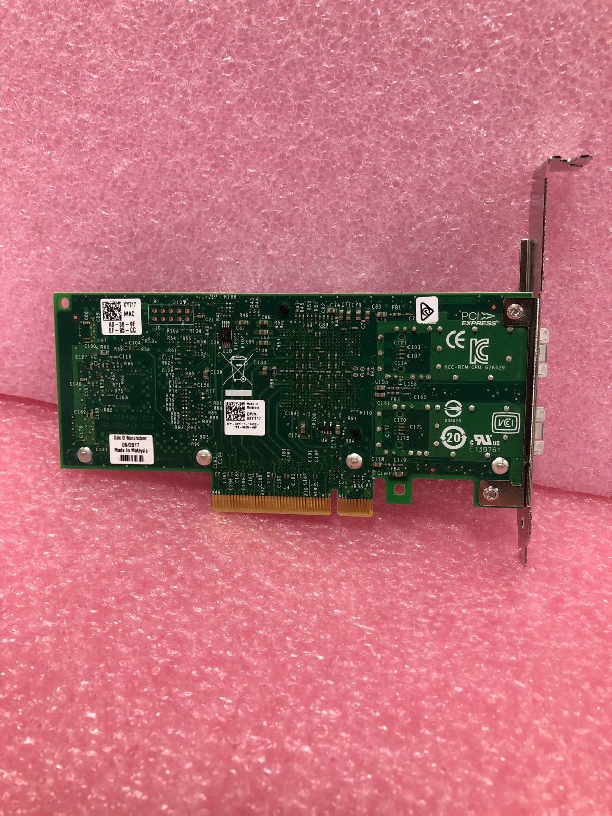 Strong-IT Dell XYT17 Intel X520-DA2 10Gb Dual port Long Bracket (No SFPs)