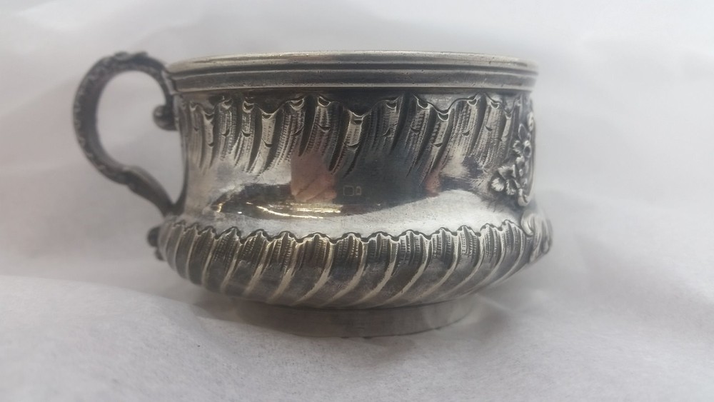 FRENCH STERLING SILVER CUP WITH HANDLE DIDI