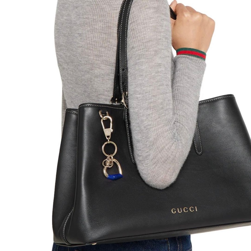 GUCCI Heart Shape Keychain Blue