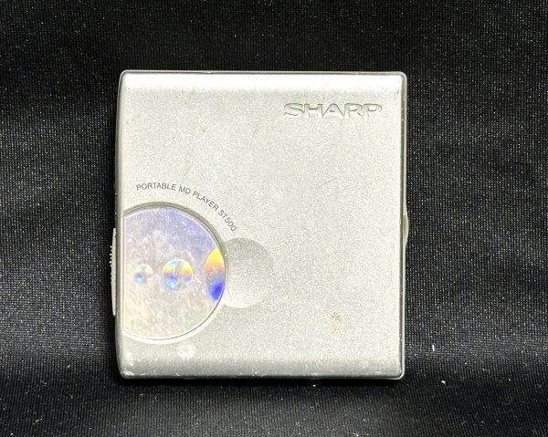 Sharp MD-ST500 MiniDisc Player Silver Portable MD Powers On Junk