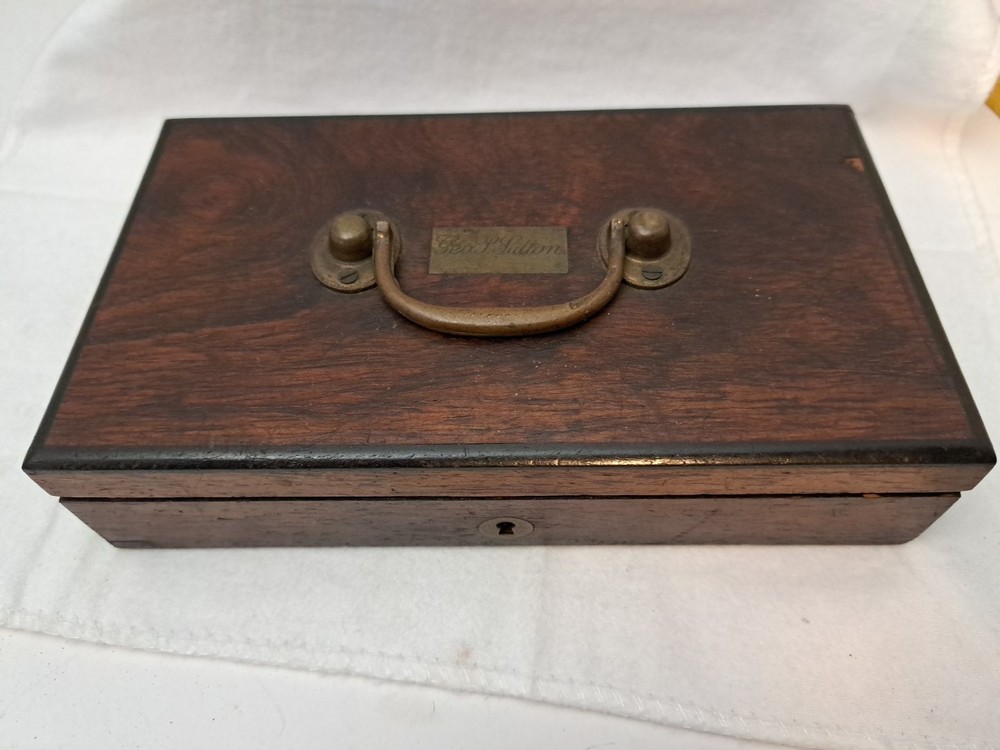 Antique Technical Mathematical Drawing Instruments Set Geometry in Wood Box